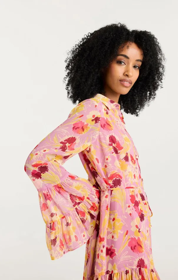 Women Cinq Sept Mini Tossed Floral Lyra Dress Mauve Orchid Multi