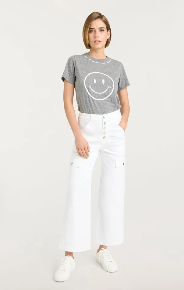 Women Cinq Sept Pants Cargo Benji Pant White