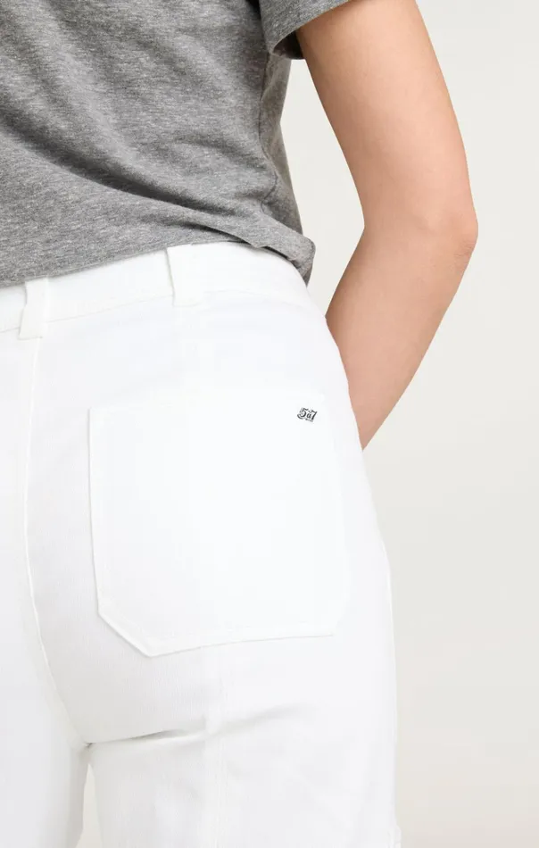 Women Cinq Sept Pants Cargo Benji Pant White