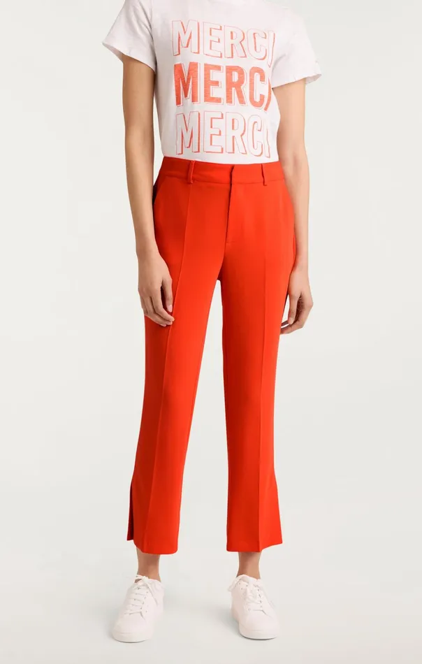 Women Cinq Sept Pants Cropped Kerry Pant Deep Tangelo