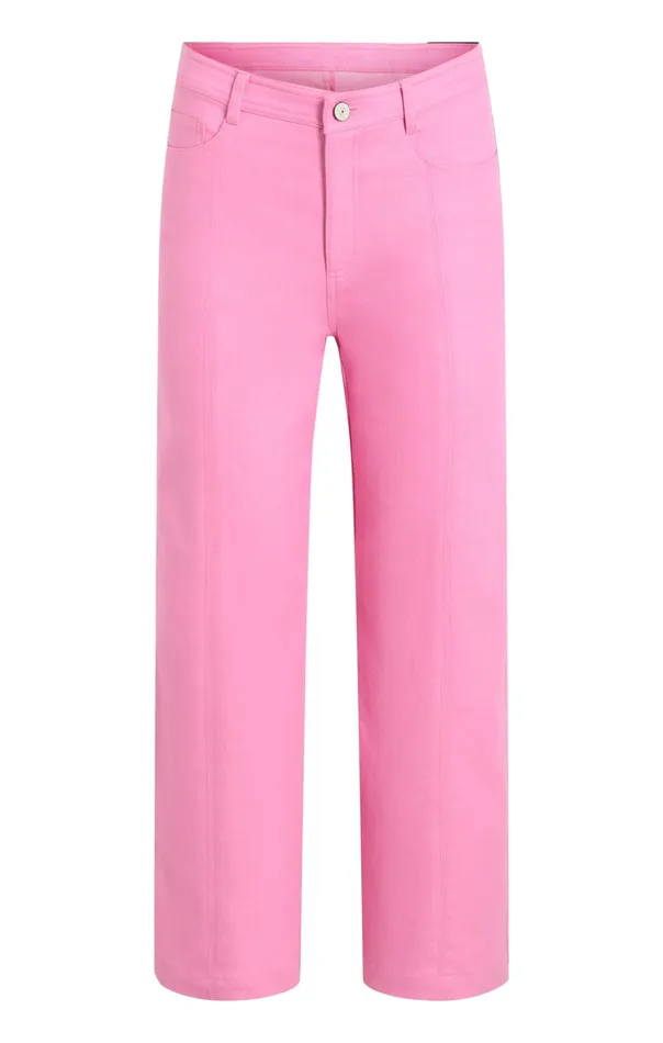 Women Cinq Sept Pants Heart Embroidery Cropped Verona Pant Flamingo