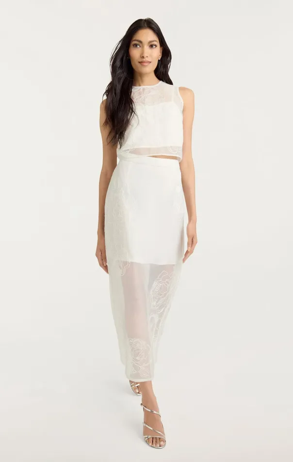 Women Cinq Sept Skirts Etta Skirt Ivory