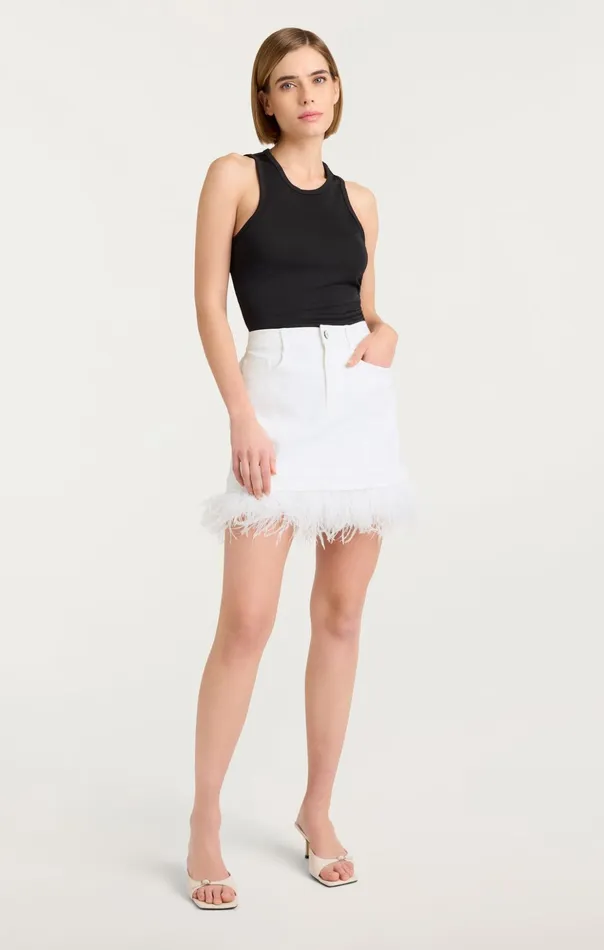 Women Cinq Sept Skirts Luca Skirt White