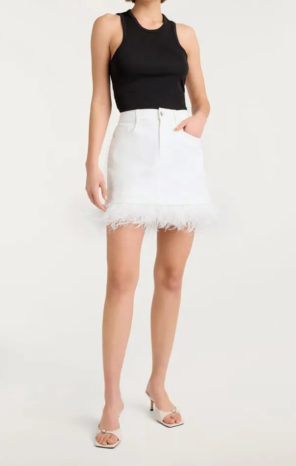 Women Cinq Sept Skirts Luca Skirt White