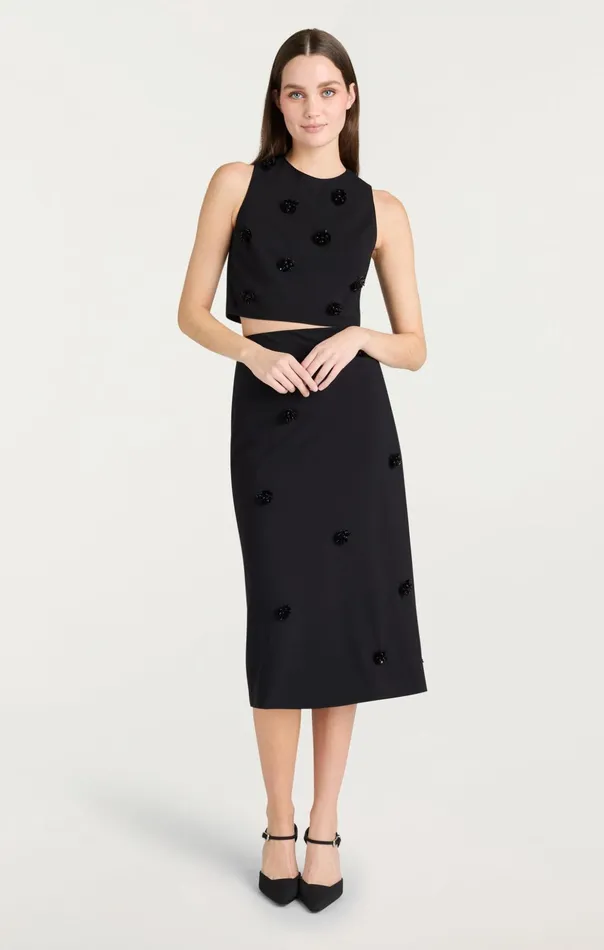 Women Cinq Sept Skirts Sequin Dot Abbie Skirt Blackblack