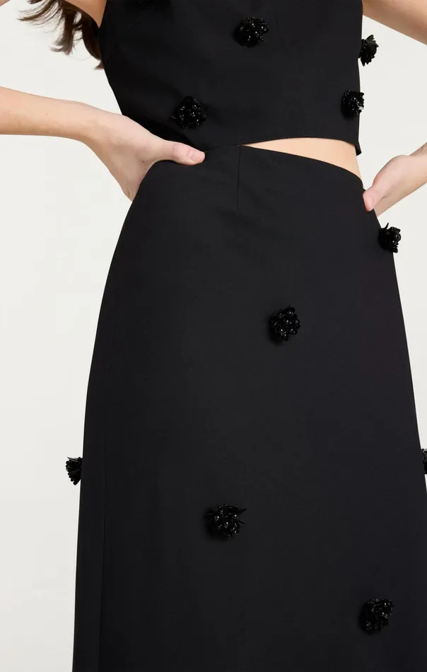 Women Cinq Sept Skirts Sequin Dot Abbie Skirt Blackblack