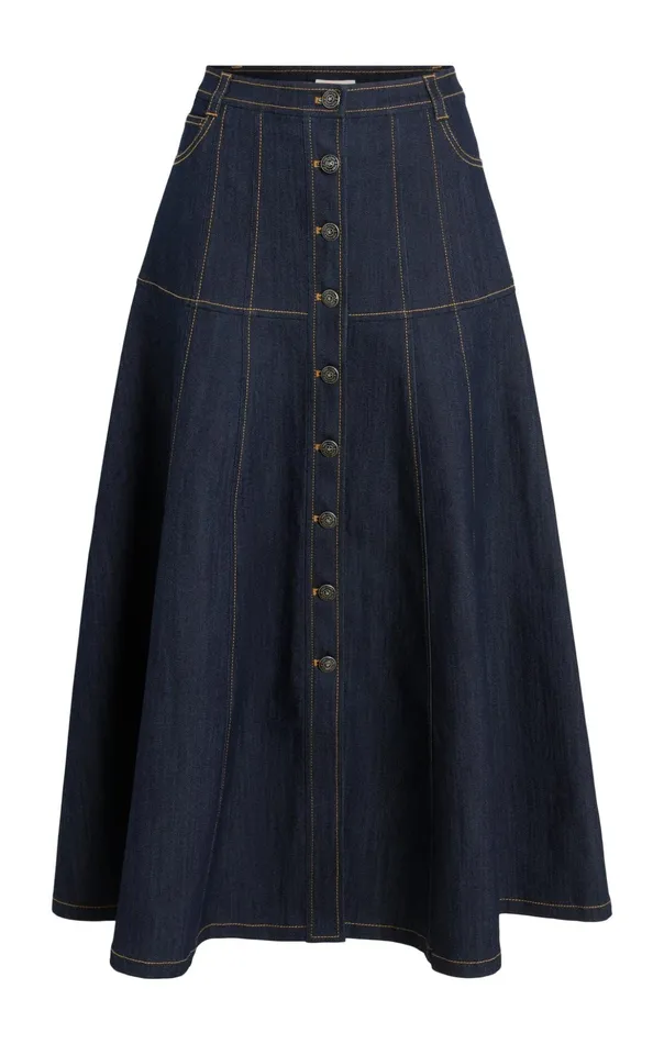 Women Cinq Sept Skirts Veena Skirt Indigo