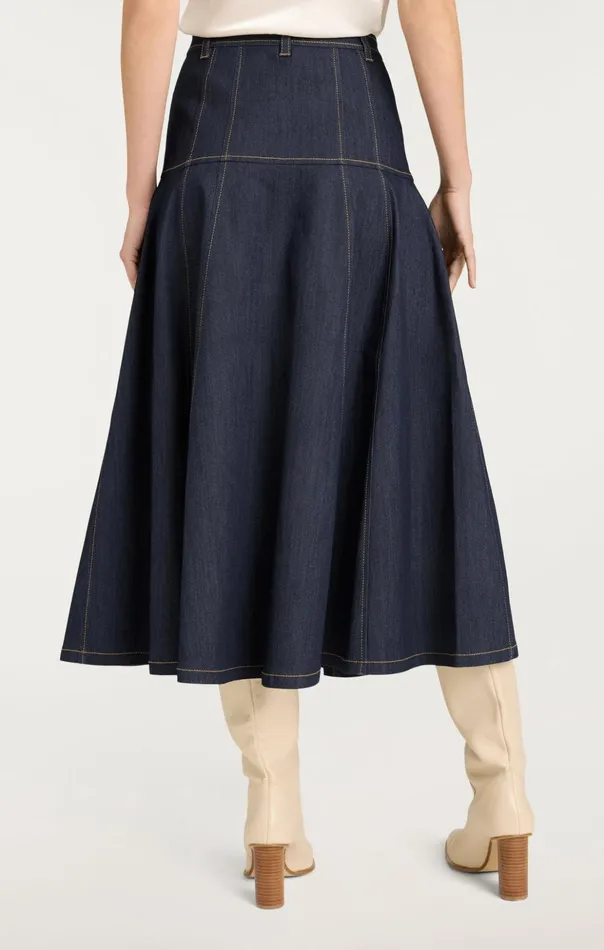 Women Cinq Sept Skirts Veena Skirt Indigo