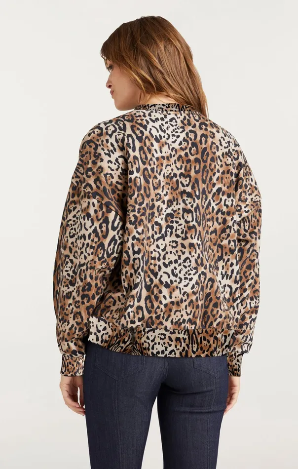 Women Cinq Sept Sweaters and Knits Leopard Amour Brandy Sweatshirt Pullover Blacksahara