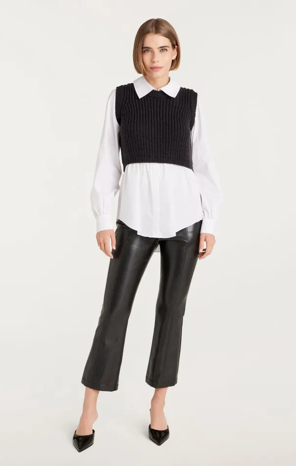 Women Cinq Sept Sweaters and Knits Mara Shaker Pullover Black