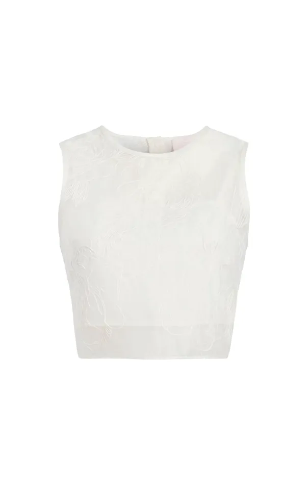 Women Cinq Sept Tank Tops and Camisoles Etta Top Ivory