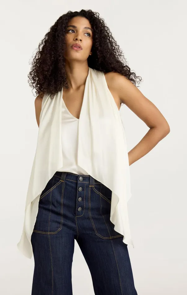 Women Cinq Sept Tank Tops and Camisoles Louella Top Ivory
