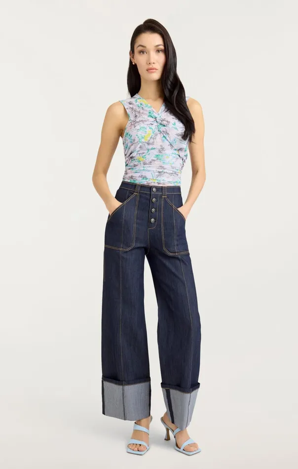 Women Cinq Sept Tank Tops and Camisoles Sleeveless Aniya Top Pastel Multi