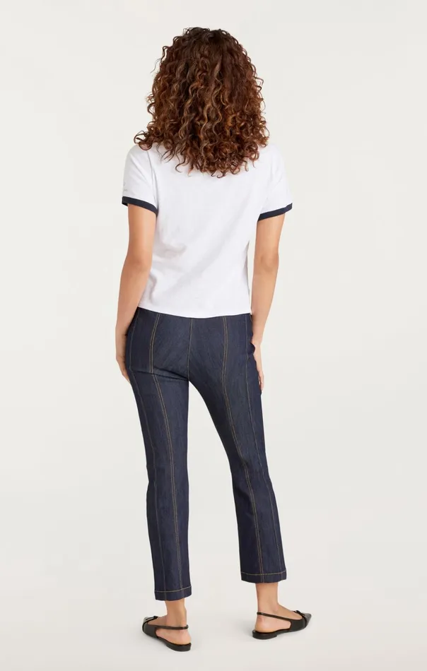 Women Cinq Sept Tees and Pullovers Amour Ringer Tee White