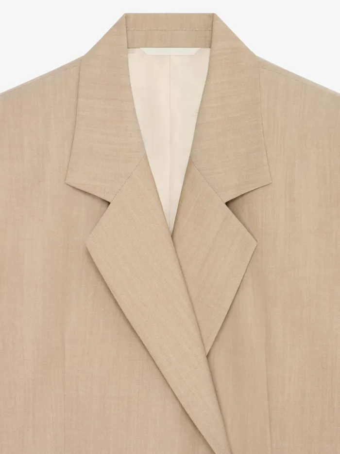 Women Coats and Jackets Givenchy Double Breasted Jacket In Wool Beige Women Coats and Jackets Givenchy Double Breasted Jacket In Wool Beige