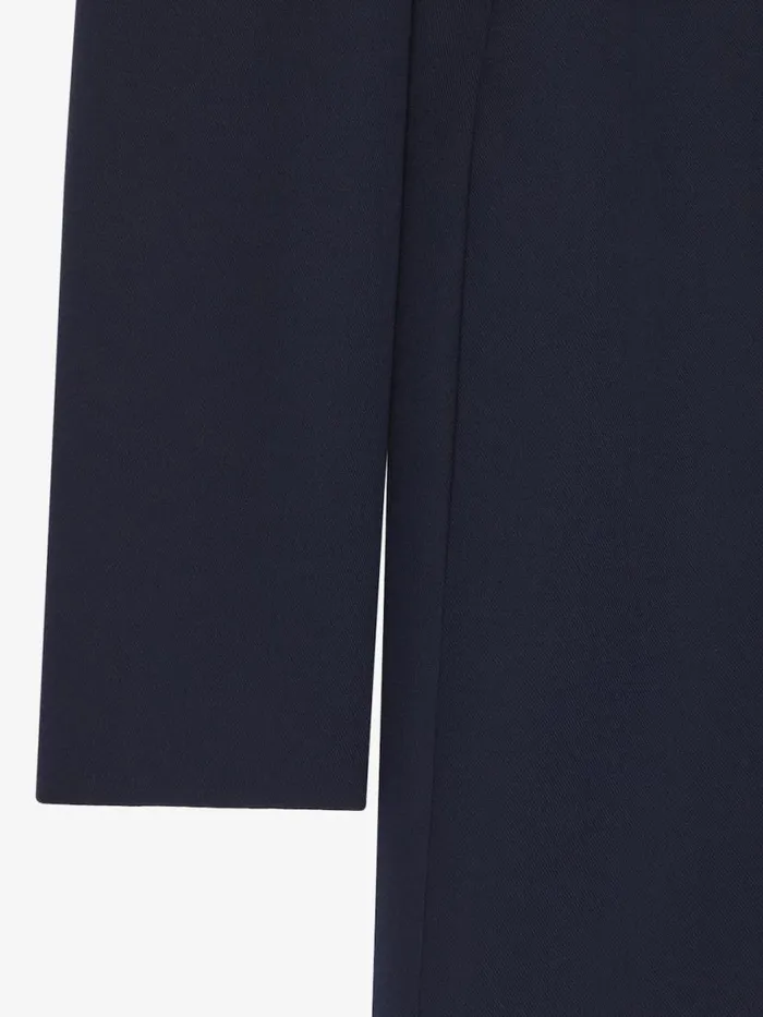 Women Coats and Jackets Givenchy Voyou Coat In Double Face Wool Navygrey