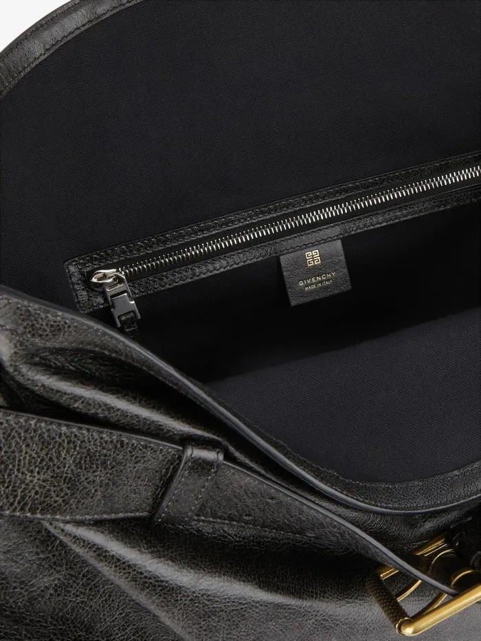 Women Crossbody Bags Givenchy Large Voyou Boyfriend Bag In Aged Leather Black