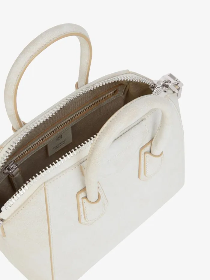 Women Crossbody Bags Givenchy Mini Antigona Bag In Aged Leather Ivory Women Crossbody Bags Givenchy Mini Antigona Bag In Aged Leather Ivory