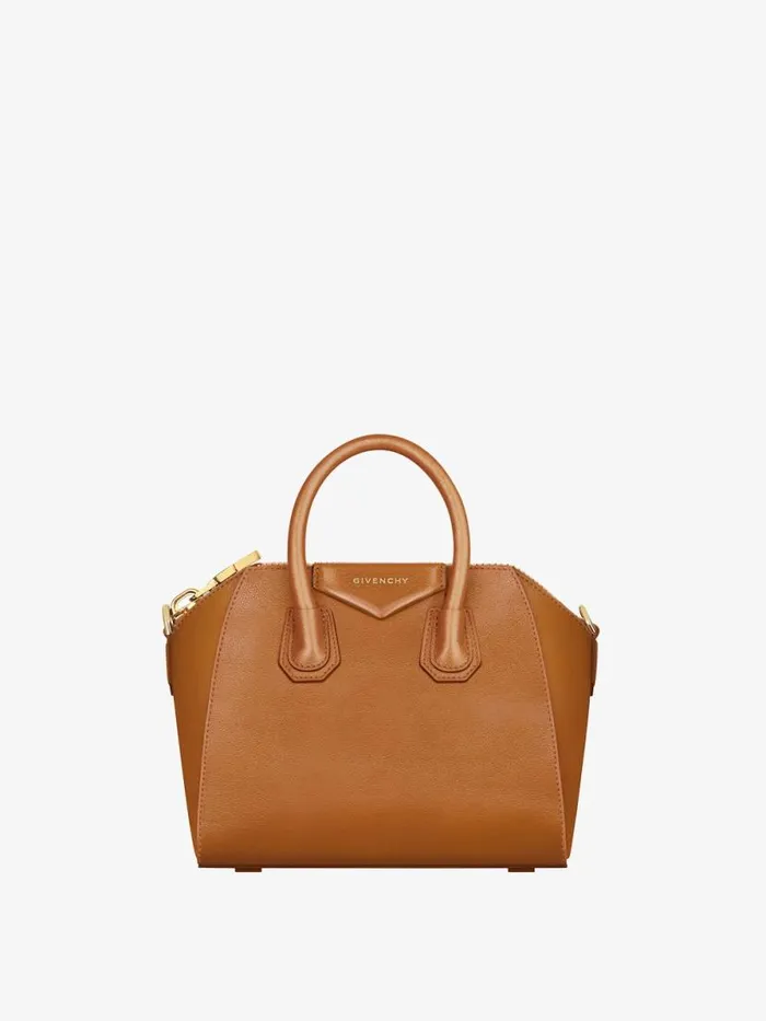Women Crossbody Bags Givenchy Mini Antigona Bag In Leather Soft Tan