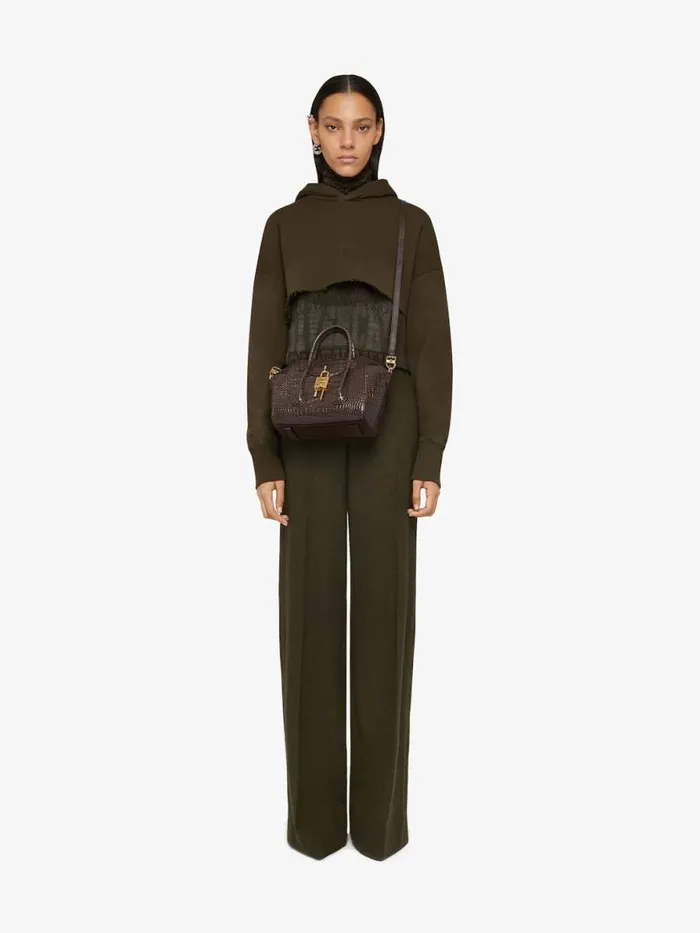 Women Crossbody Bags Givenchy Mini Antigona Lock Bag In Crocodile Dark Brown Women Crossbody Bags Givenchy Mini Antigona Lock Bag In Crocodile Dark Brown
