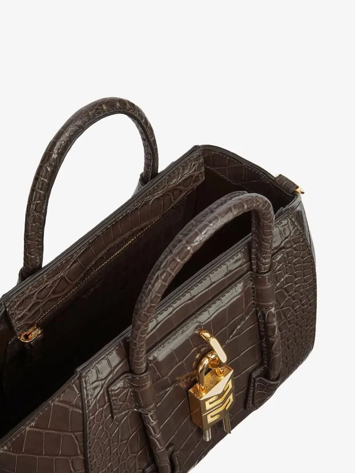 Women Crossbody Bags Givenchy Mini Antigona Lock Bag In Crocodile Dark Brown Women Crossbody Bags Givenchy Mini Antigona Lock Bag In Crocodile Dark Brown
