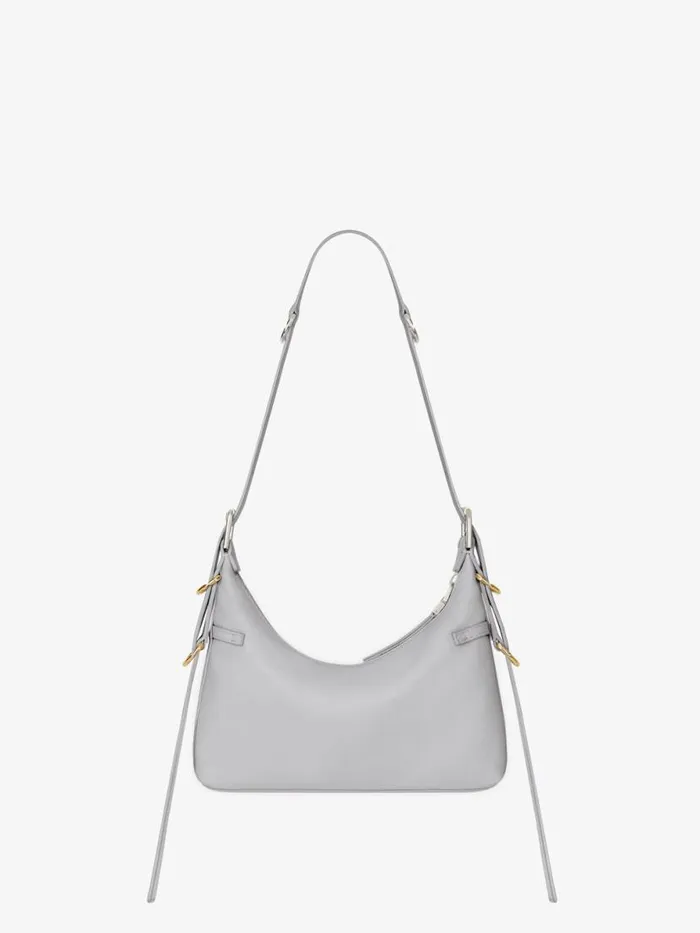 Women Crossbody Bags Givenchy Mini Voyou Bag In Leather Light Grey