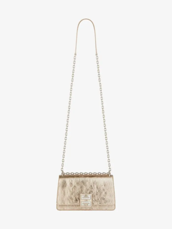 Women Crossbody Bags Givenchy Small 4G Bag In Laminated Leather With Chain Dusty Golden Women Crossbody Bags Givenchy Small 4G Bag In Laminated Leather With Chain Dusty Golden