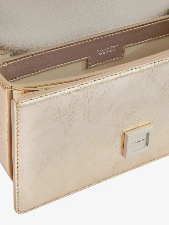 Women Crossbody Bags Givenchy Small 4G Bag In Laminated Leather With Chain Dusty Golden Women Crossbody Bags Givenchy Small 4G Bag In Laminated Leather With Chain Dusty Golden
