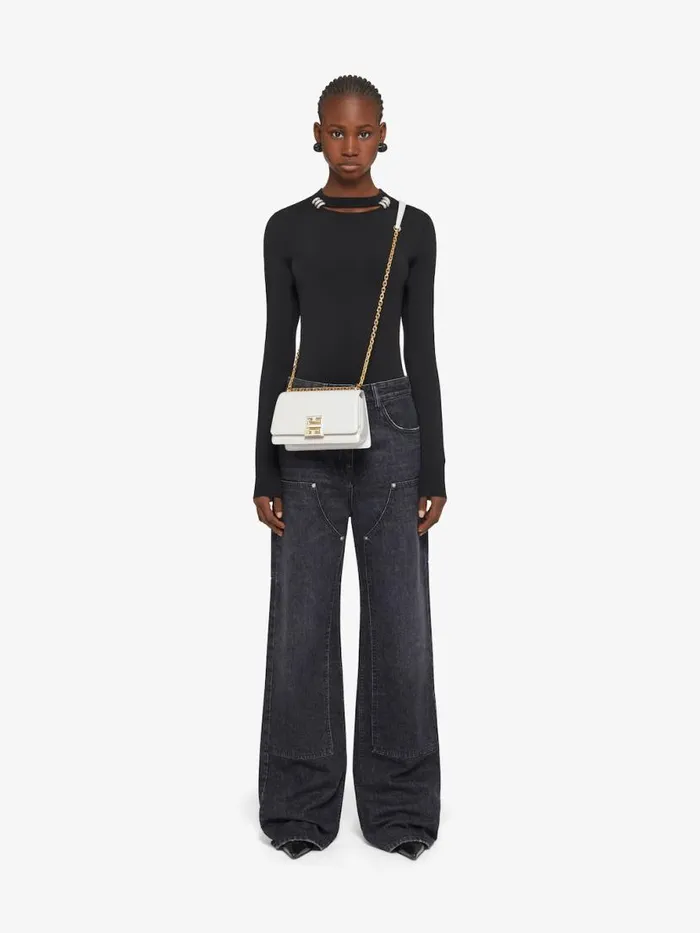 Women Crossbody Bags Givenchy Small 4G Bag In Leather With Chain Ivory Women Crossbody Bags Givenchy Small 4G Bag In Leather With Chain Ivory