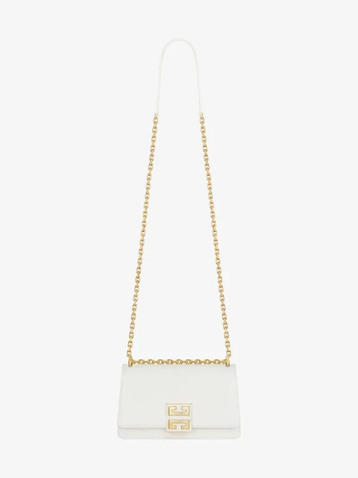 Women Crossbody Bags Givenchy Small 4G Bag In Leather With Chain Ivory Women Crossbody Bags Givenchy Small 4G Bag In Leather With Chain Ivory
