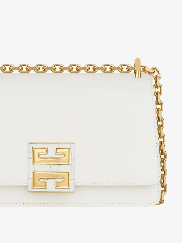 Women Crossbody Bags Givenchy Small 4G Bag In Leather With Chain Ivory Women Crossbody Bags Givenchy Small 4G Bag In Leather With Chain Ivory