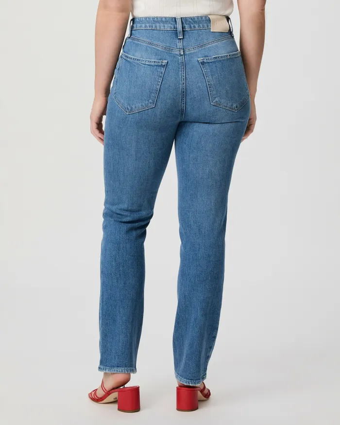 Women Denim PAIGE Flaunt Denim Knockout Straight Jean 8211 Mosaic