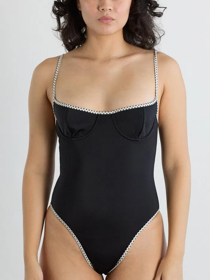 Women Deniz One Piece Black Polka Lisa Says Gah Swim