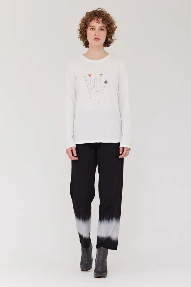 Women Dirty White Cosmic Hand Tilda Tee Raquel Allegra TShirts