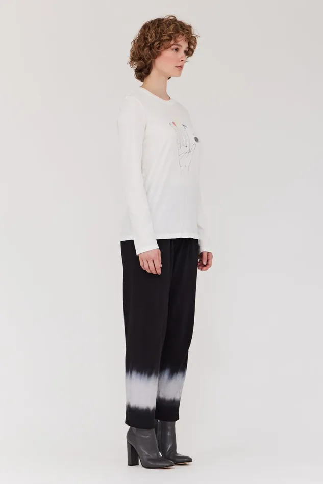 Women Dirty White Cosmic Hand Tilda Tee Raquel Allegra TShirts