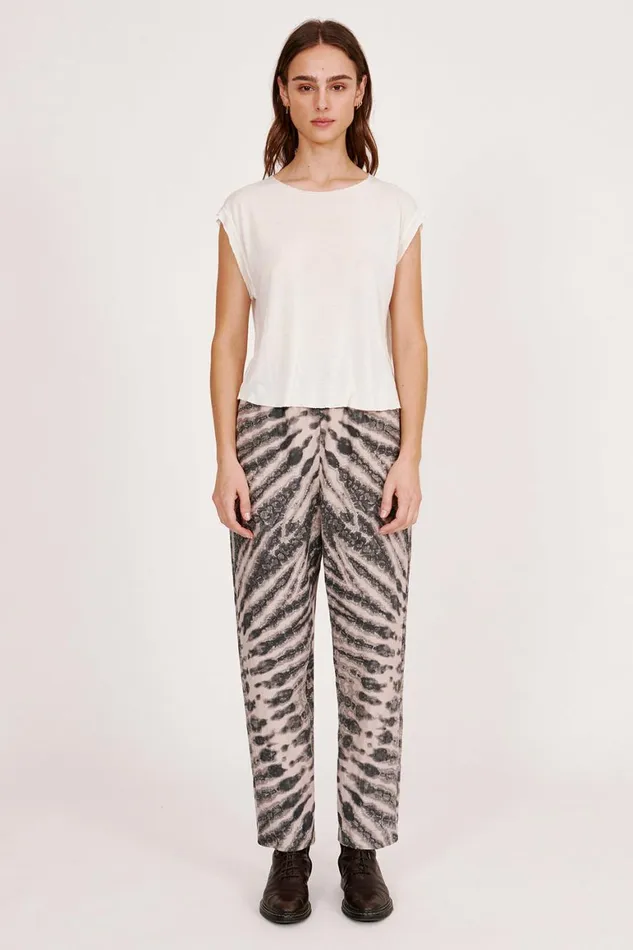 Women Dirty White Homage Shred Tee Raquel Allegra Tops
