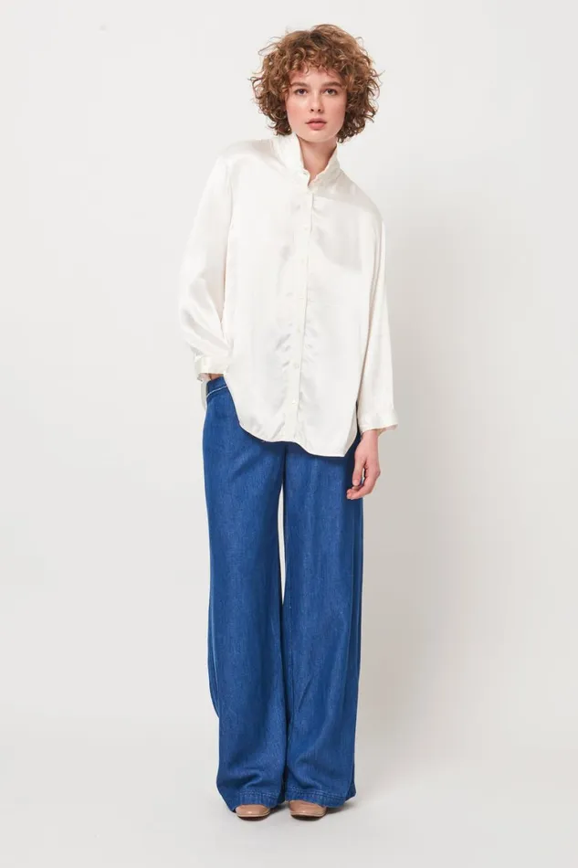 Women Dirty White Lauren Blouse Raquel Allegra Tops