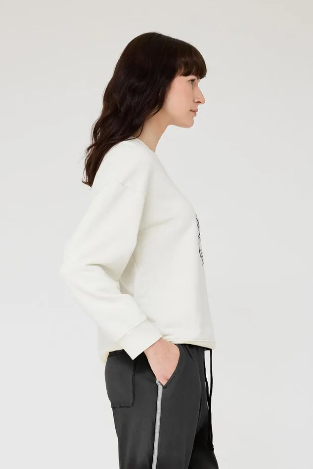 Women Dirty White Yves Sweatshirt Raquel Allegra Tops