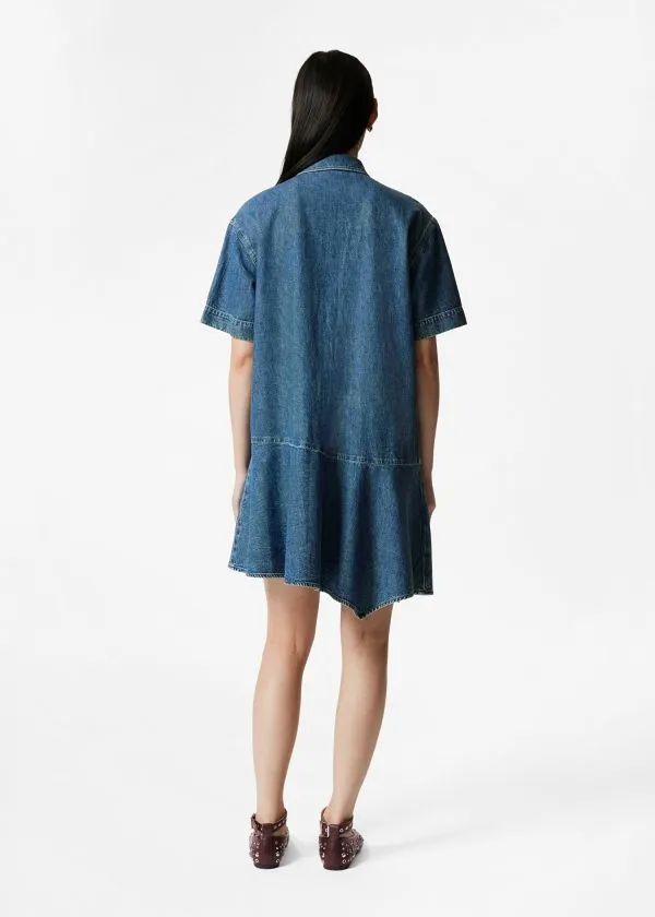 Women Dresses and Other Stories Asymmetrical TShirt Denim Dress Blue