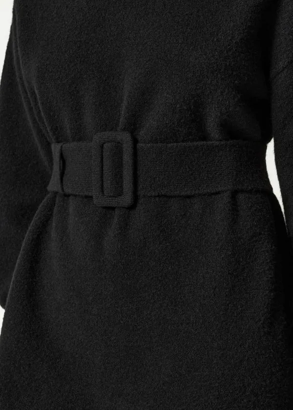 Women Dresses and Other Stories Belted Mini Knit Dress Black
