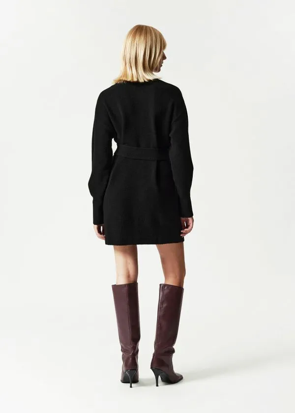 Women Dresses and Other Stories Belted Mini Knit Dress Black