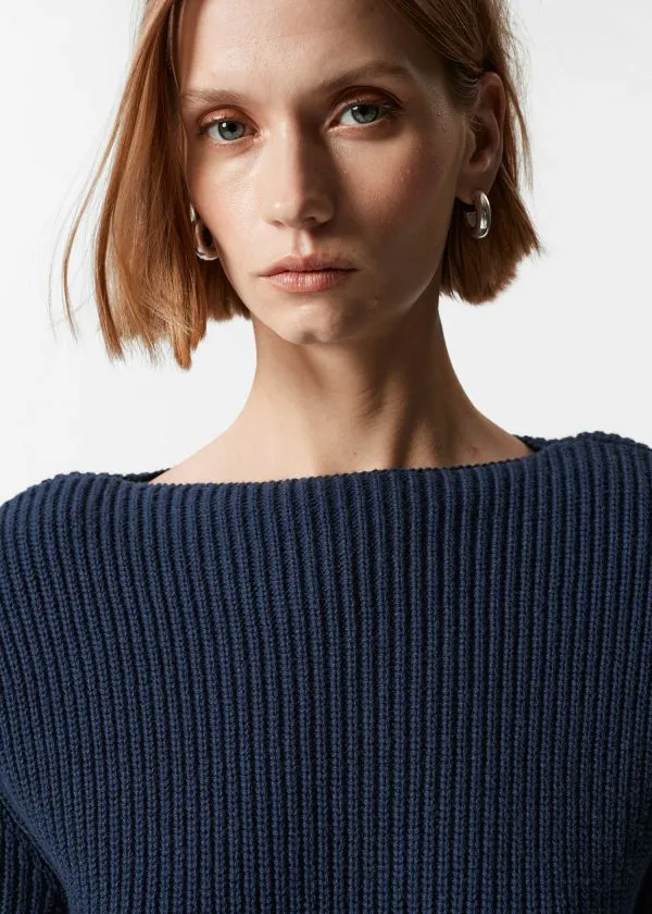 Women Dresses and Other Stories Belted Wool Mini Dress Navy
