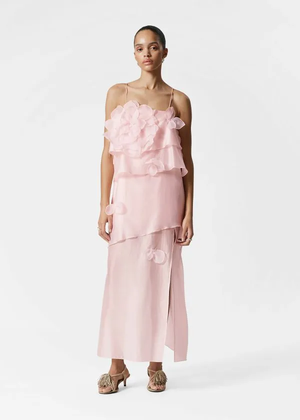 Women Dresses and Other Stories FloralAppliqu Maxi Dress Light Pink