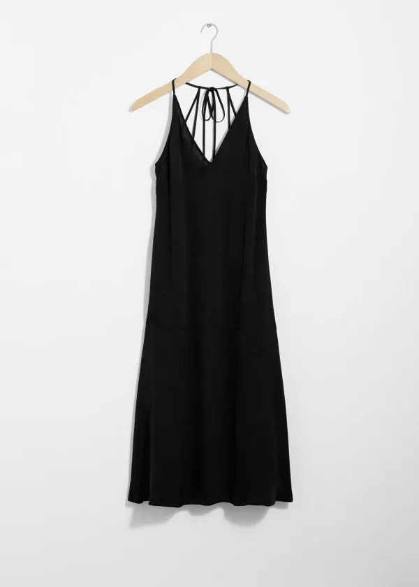 Women Dresses and Other Stories Halterneck Midi Dress Black