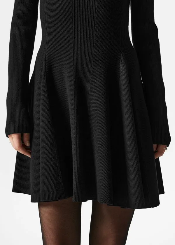 Women Dresses and Other Stories Rib Knit Mini Dress Black