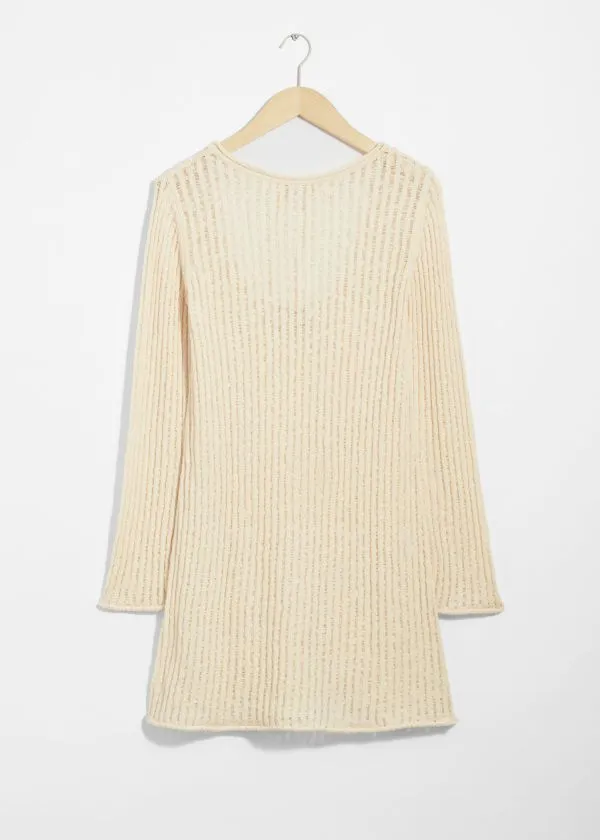 Women Dresses and Other Stories RibKnit Mini Dress White