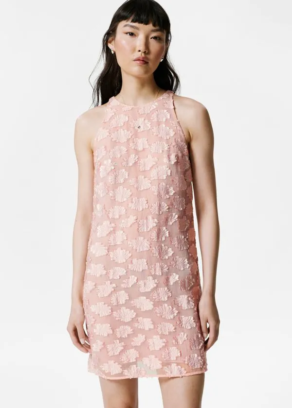 Women Dresses and Other Stories Sleeveless Jacquard Mini Dress Pink