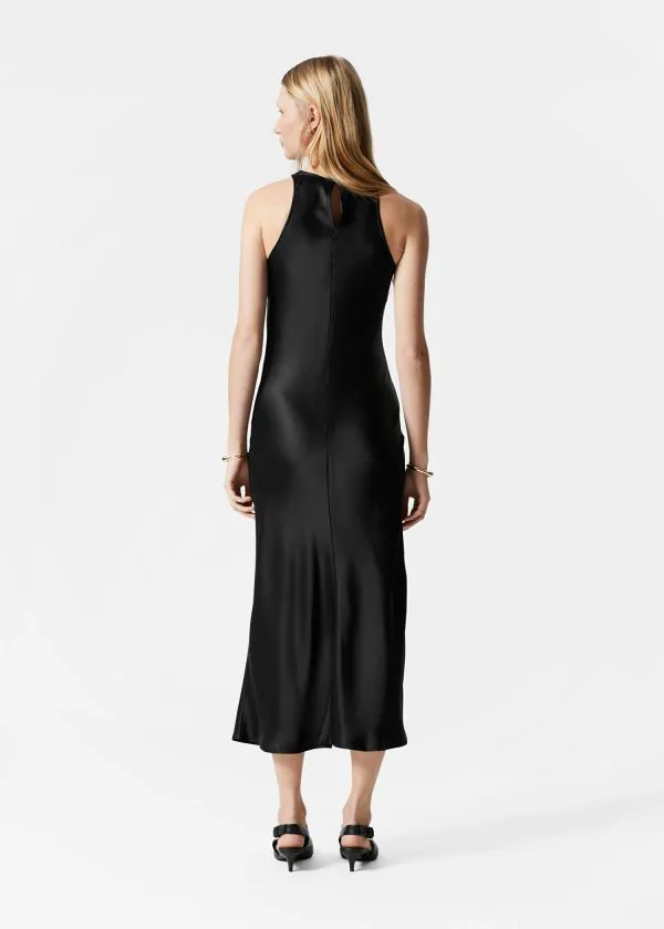 Women Dresses and Other Stories Sleeveless Satin Midi Dress Black
