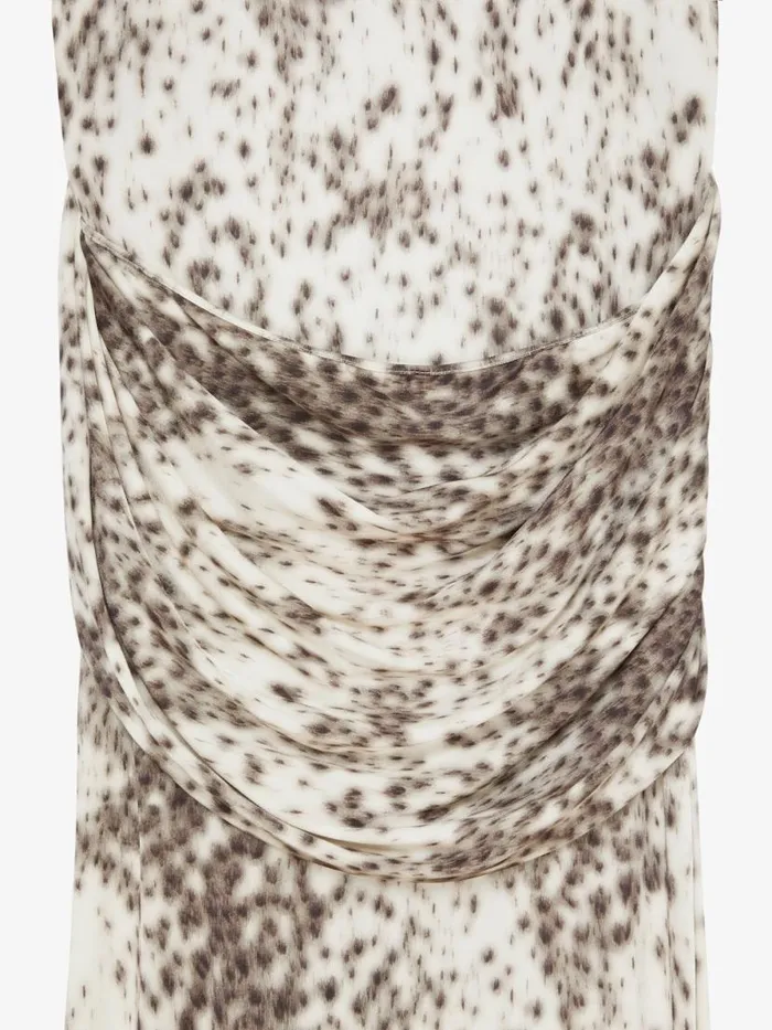 Women Dresses Givenchy Draped Dress In Jersey With Snow Leopard Print Naturalbrown