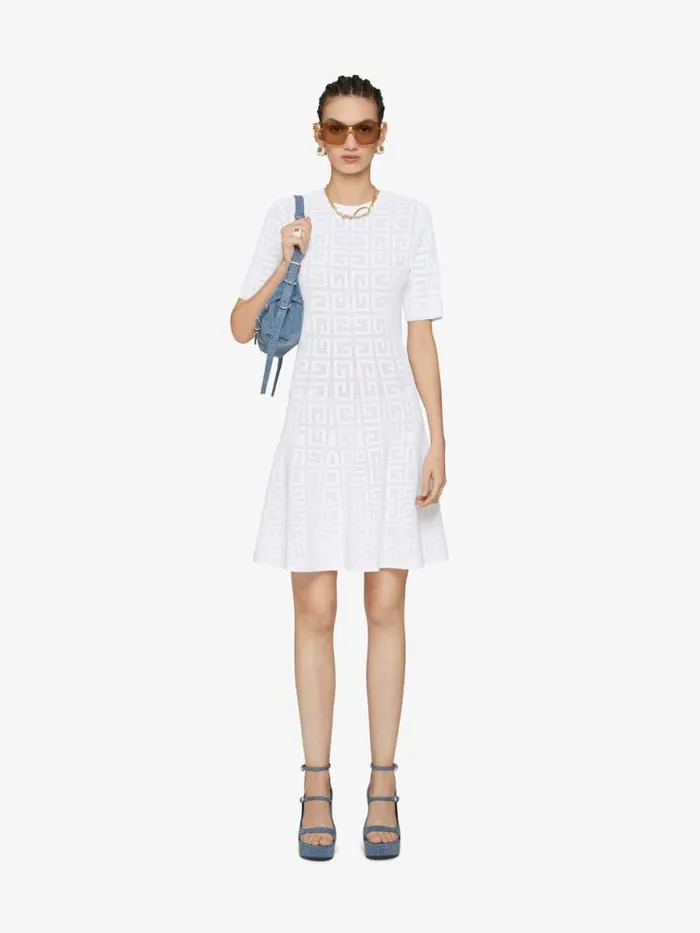Women Dresses Givenchy Dress In 4G Jacquard White